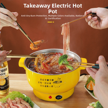 Електрическа тенджера за горещи гозби с вътрешен съд от неръждаема стомана, механично управление, бърз пара, капацитет 2,1–4 л за едно лице