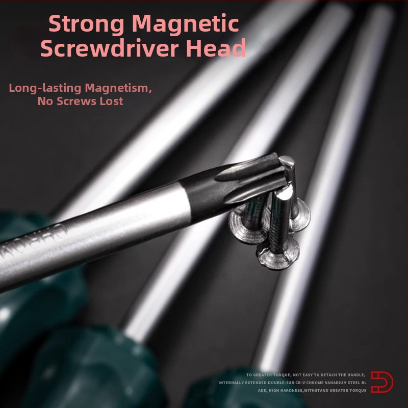 Sada Torx skrutkovačov s otvorom na zavesenie, T10–T30, chróm-vanádiová oceľ, izolované, magnetické, plastová rukoväť