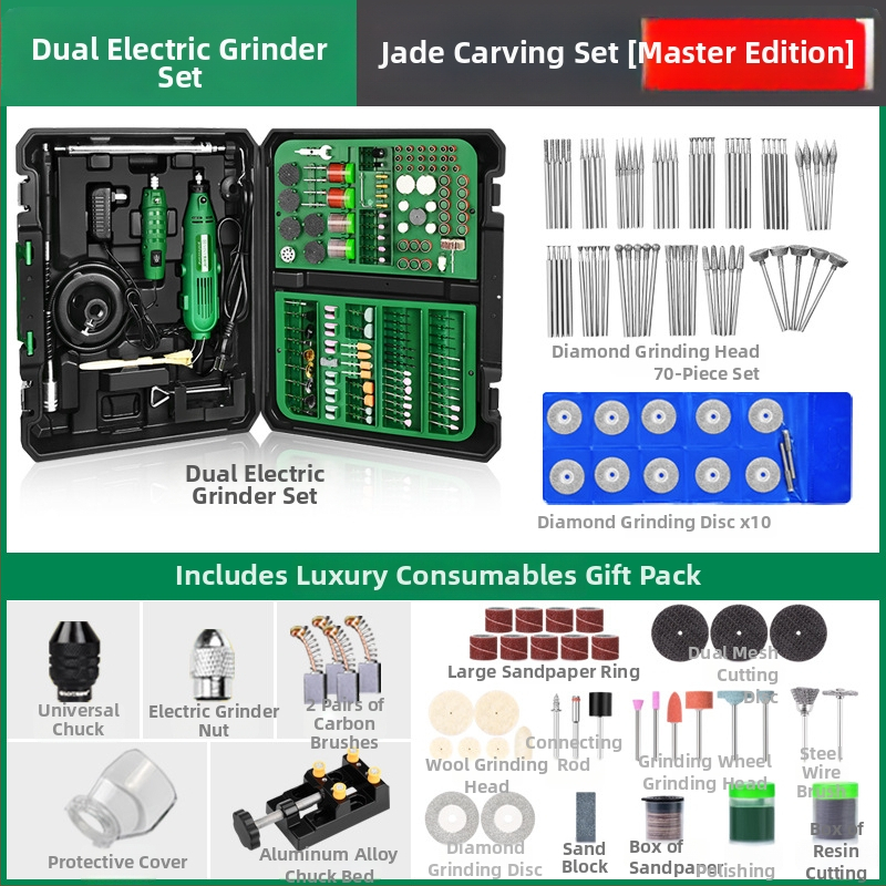 Kézben tartott elektromos csiszoló jade polírozáshoz és faszobrászathoz – kompakt készlet; Márka: Egyéb; Feszültség: Keresse fel az ügyfélszolgálatot; Alkalmazás: Keresse fel az ügyfélszolgálatot
