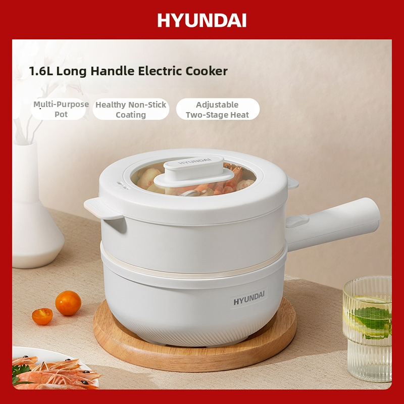 HYUNDAI Електрическа готварска тенджера – керамично глазираният вътрешен съд, за 1 човек, лесно почистване, модел QC-DZ2805
