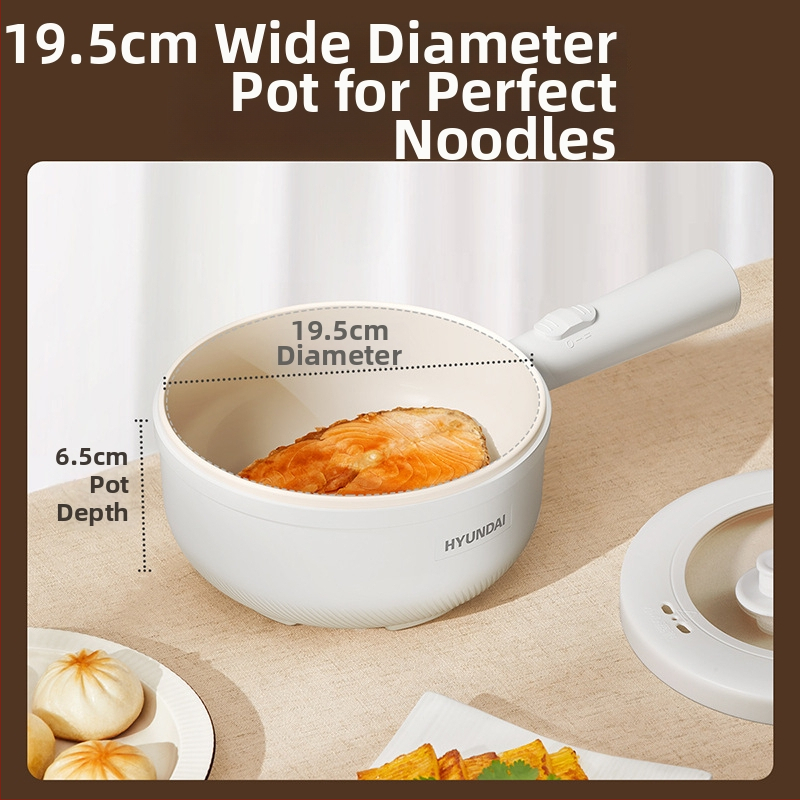 HYUNDAI Електрическа готварска тенджера – керамично глазираният вътрешен съд, за 1 човек, лесно почистване, модел QC-DZ2805