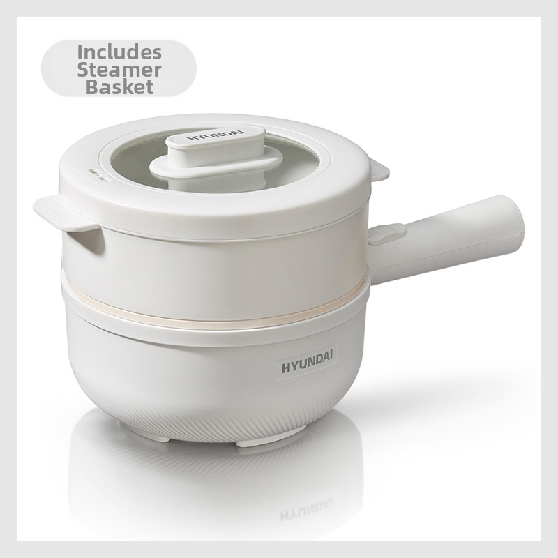 HYUNDAI Електрическа готварска тенджера – керамично глазираният вътрешен съд, за 1 човек, лесно почистване, модел QC-DZ2805