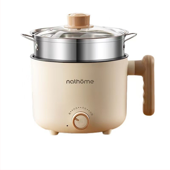 Elektrická hrniec s grilom a parou, objem 2 l, pre 2–3 osoby, keramický vnútorný hrniec, ovládanie gombom, všetko v jednom, model YL-5
