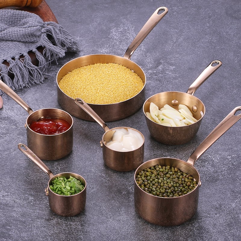 Vastított 304 rozsdamentes acél mini szósz edény — egyetlen alj, fedő nélkül, szószokhoz és sütéshez, többfunkciós edény