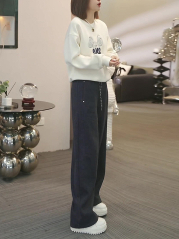 2026 Japanski retro set: džemper s kapuljačom i široke hlače – udoban dugi rukav, dvodijelni casual outfit