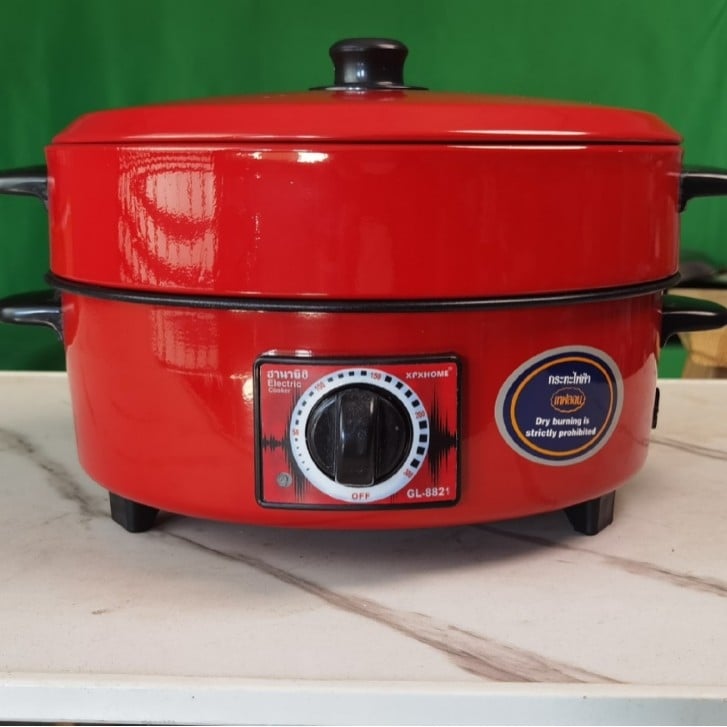 Електрическа мултифункционална гореща тенджера за готвене, капацитет 2.1–4 л, за 4–5 порции, алуминиево вътрешно тяло, управление с копче, 100–220 V