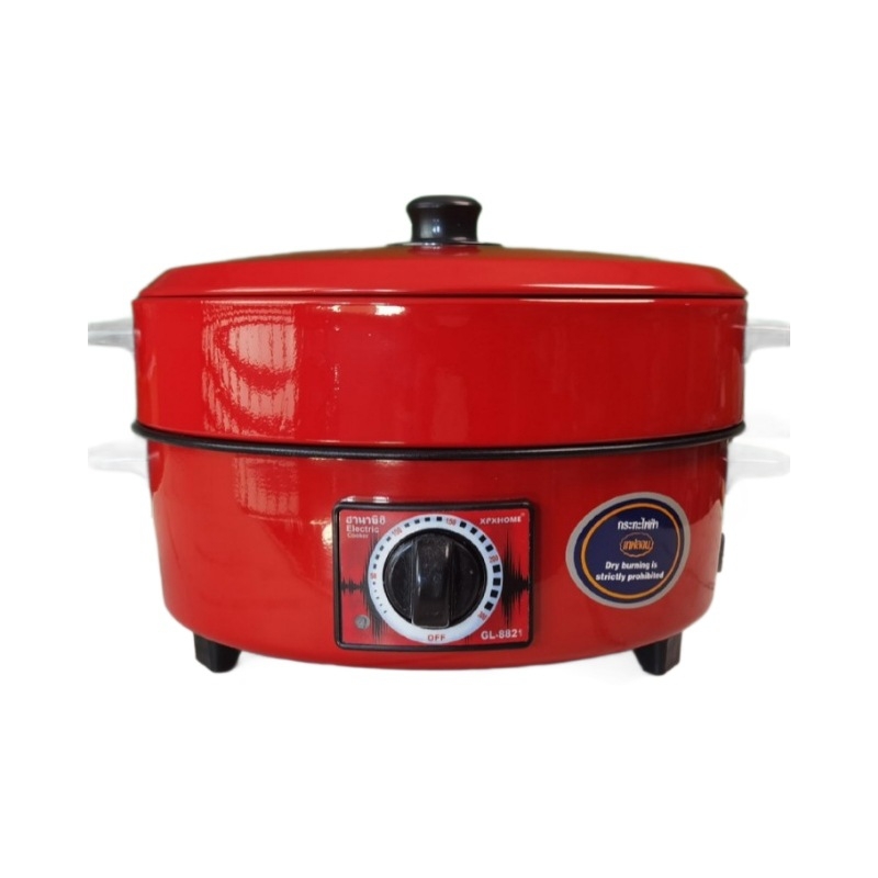 Електрическа мултифункционална гореща тенджера за готвене, капацитет 2.1–4 л, за 4–5 порции, алуминиево вътрешно тяло, управление с копче, 100–220 V