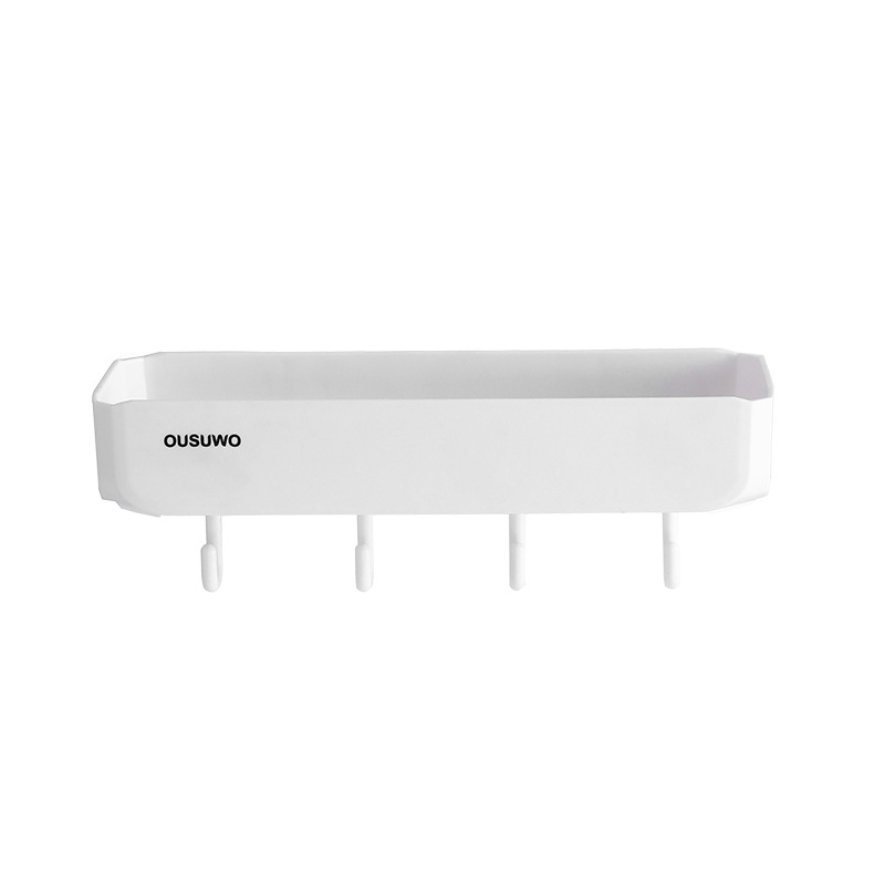 Kupaonski regaľ za pohranu s kukama, bez bušenja, plastični, model 013, nosivost 3 kg