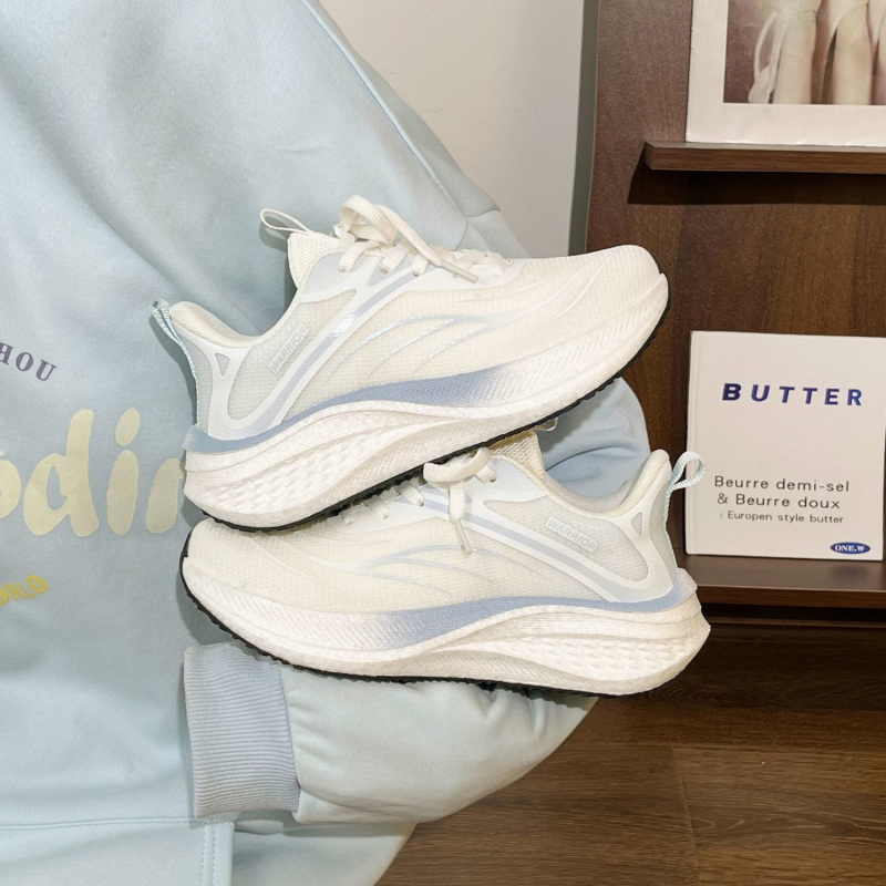 Ženske trkačke tenisice s mrežastim gornjim dijelom, PU đon, vezivanje, lagane, bez pete (0-1 cm)