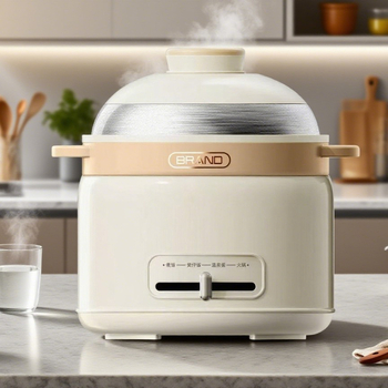 Električna posuda za kuhanje, kapacitet 2-3 L, mehaničko upravljanje, snaga ispod 800 W, unutarnja posuda s premazom, funkcije: para, prženje, kuhanje, dinstanje, vrući lonac