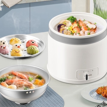 Električna posuda za kuhanje, kapacitet 2-3 L, mehaničko upravljanje, snaga ispod 800 W, unutarnja posuda s premazom, funkcije: para, prženje, kuhanje, dinstanje, vrući lonac