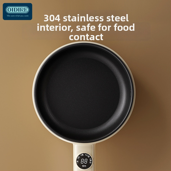 Електрическа готварска тенджера за общежитие, 2 л капацитет, за 2–3 човека, вътрешност от неръждаема стомана, микрокомпютърно управление, таймер за програмиране, всичко в едно