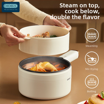 Електрическа готварска тенджера за общежитие, 2 л капацитет, за 2–3 човека, вътрешност от неръждаема стомана, микрокомпютърно управление, таймер за програмиране, всичко в едно