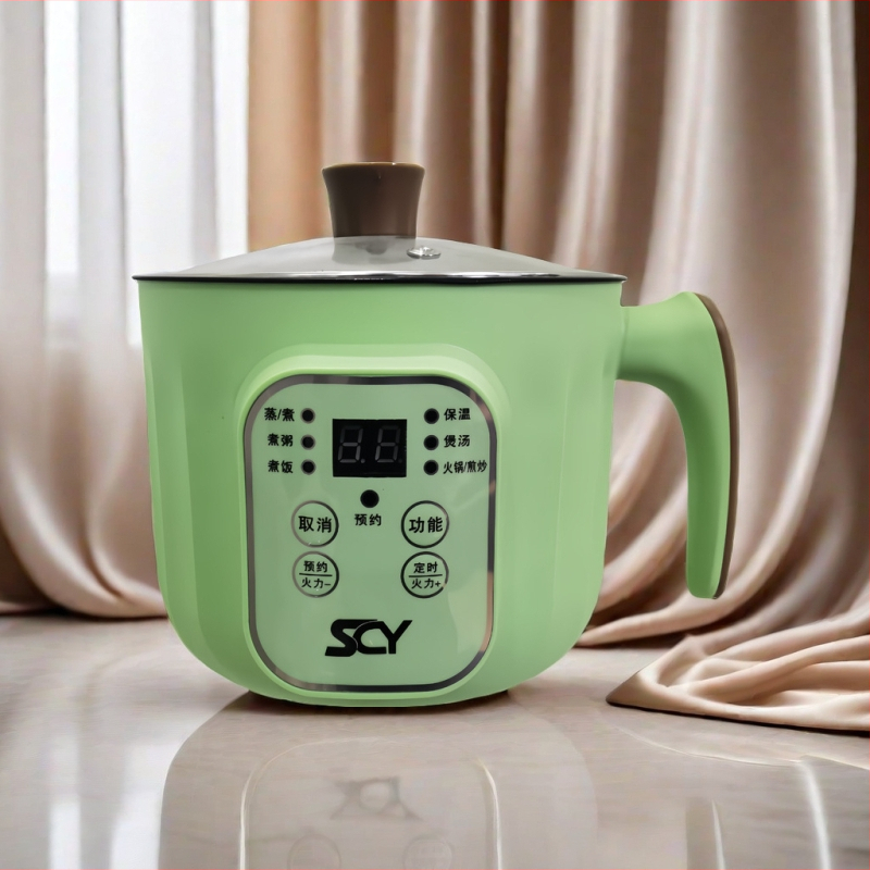 Elektrická varná misa Scy-18d s mikroprocesorovým ovládáním, kapacita do 2 l, pre 2–3 osoby, izolovaná, s programovateľným časovačom