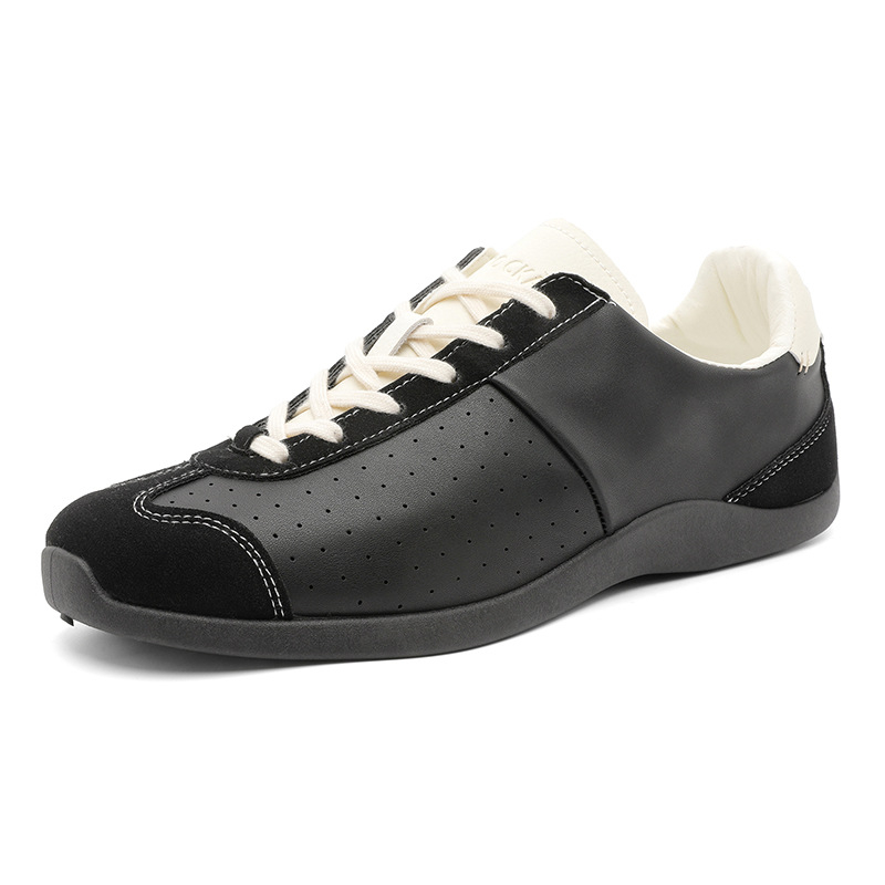 Pantofi sport unisex cu exterior din piele Super Fiber, talpă din cauciuc, închidere cu șireturi, căptușeală din plasă, potriviți pentru toate sezoanele