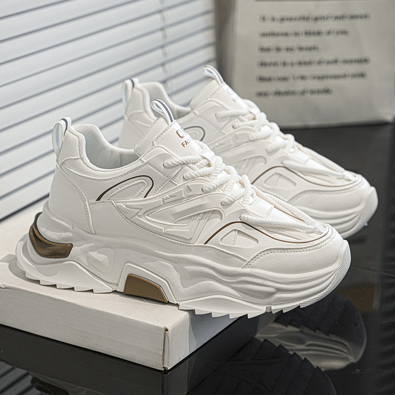 Pantofi sport unisex cu exterior din piele Super Fiber, talpă din cauciuc, închidere cu șireturi, căptușeală din plasă, potriviți pentru toate sezoanele