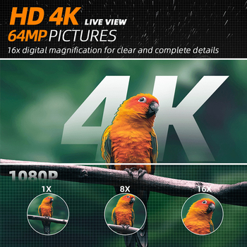 2,4G WiFi digitalni okular za astronomski teleskop, 64MP, 4K kamera i zaslon na okularu