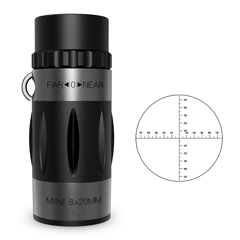 Monokularni teleskop, model 820, povećanje 8x, vidno polje 131/1000 m, izlazna zjenica 2,5 mm