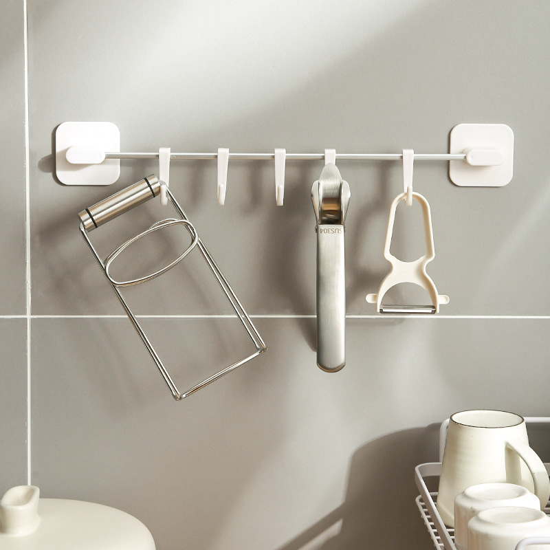 Plastični zidni kuhinjski držač — višenamjenski držač za žlice, spatule i ručnike, moderan minimalistički dizajn