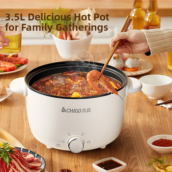 Električna posuda za dormitorij i dom — 801–1000W, kapacitet 3–4 L, para, kuhanje i prženje, upravljanje gumbom