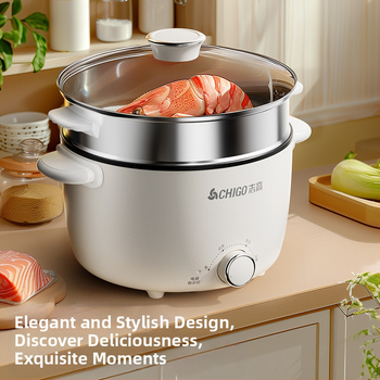 Električna posuda za dormitorij i dom — 801–1000W, kapacitet 3–4 L, para, kuhanje i prženje, upravljanje gumbom