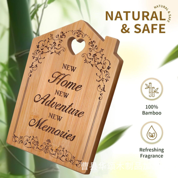 Daska za rezanje od bambusa s otvorima za vješanje, dvostruka, prijenosna, antibakterijska