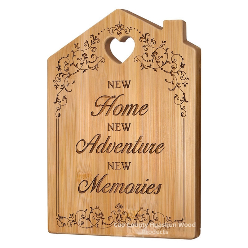 Daska za rezanje od bambusa s otvorima za vješanje, dvostruka, prijenosna, antibakterijska