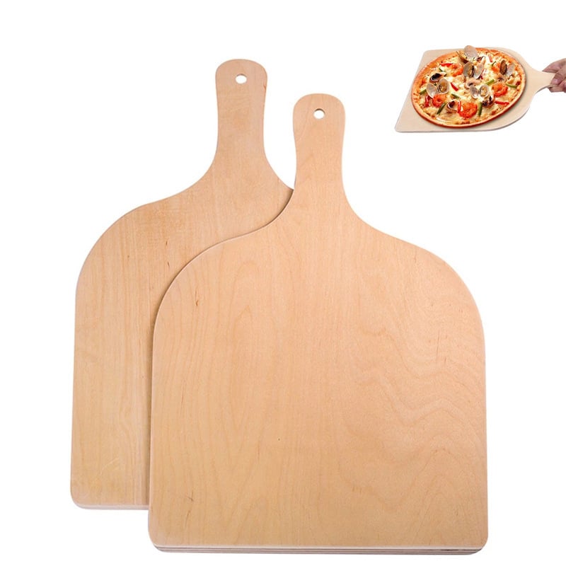 Vanjska drvena lopatica za pizzu s dvostrukom pločom za rezanje, daska za kruh i pećnica tepsija