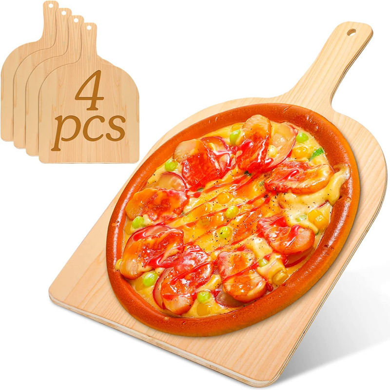 Vanjska drvena lopatica za pizzu s dvostrukom pločom za rezanje, daska za kruh i pećnica tepsija