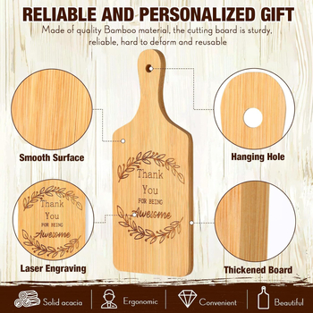 Daska za rezanje od bambusa Ling Zhong, dvostrana, za kućnu upotrebu, u modernom minimalističkom stilu