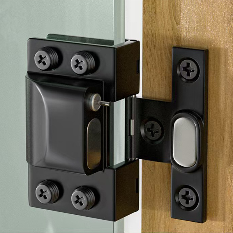 Hidraulična klips za staklena vrata bez rupa — za vitrine i ormariće za kućne ljubimce; 304 nerđajući čelik; za staklo debljine 5–8 mm; kut otvaranja 90°–180°