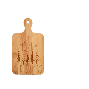 Tocător din lemn cu mâner, placă dublu-fațetă pentru brânzeturi și pizza, din lemn de cauciuc; brand Wu ge yi; origine Shandong; stil modern minimalist; destinație uz casnic