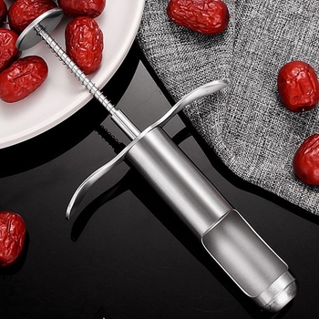 Jujube Core Remover – Oțel inoxidabil; divizor de fructe pentru uz casnic; imprimare logo: Da; lansare: iarna 2022; fără personalizare