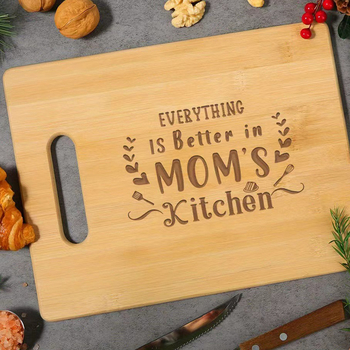 Tocător din bambus – antiderapant, cu două fețe, portabil, Rescure