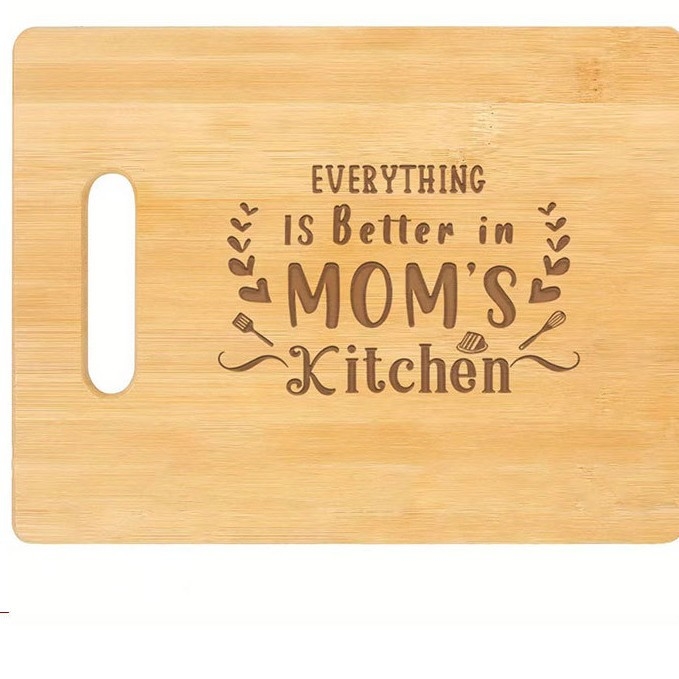 Tocător din bambus – antiderapant, cu două fețe, portabil, Rescure