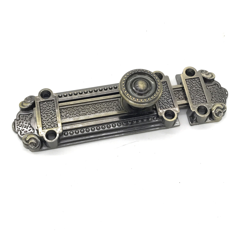 Zăvor antic pentru ușă din aliaj de zinc, model 8210, tip A latch, finisaj electroplacat