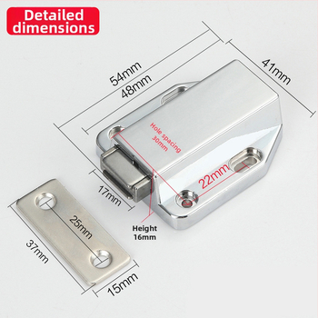 Magnetska klizna za vrata ormara od cinkovog legura, zidni nosač CT-01, model 1419, završna obrada rack plating, standardna konstrukcija, Jiayi, lagani luksuz