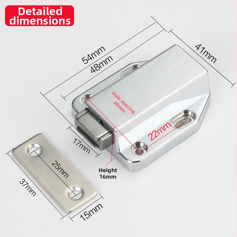Magnetska klizna za vrata ormara od cinkovog legura, zidni nosač CT-01, model 1419, završna obrada rack plating, standardna konstrukcija, Jiayi, lagani luksuz