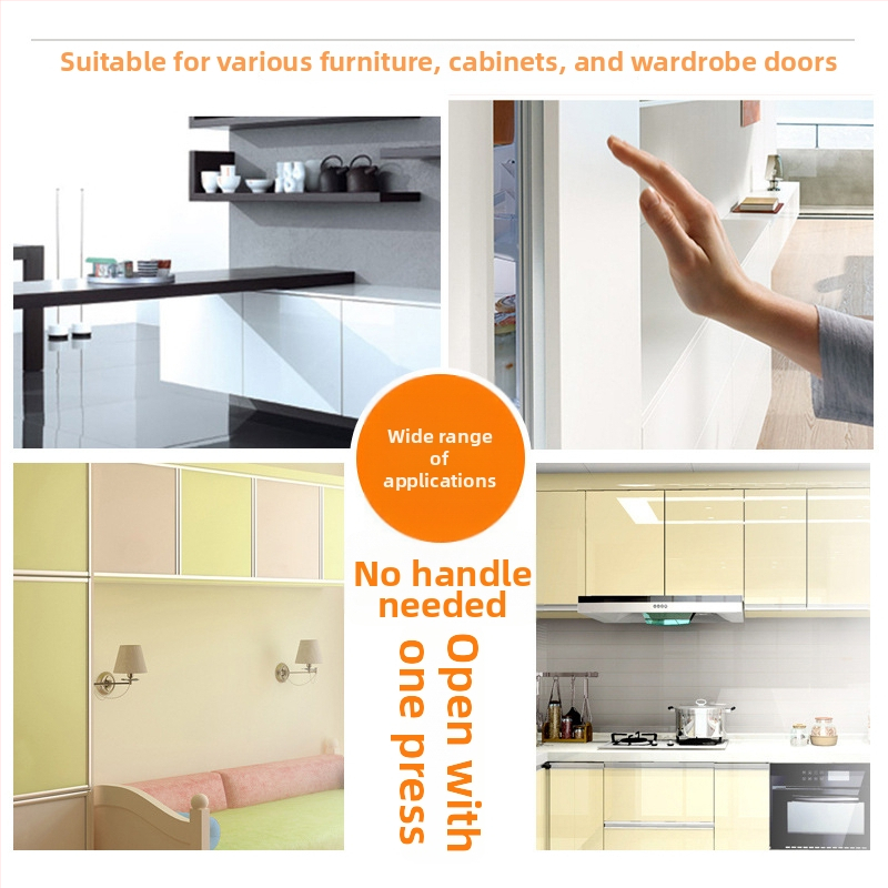 Magnetska klizna za vrata ormara od cinkovog legura, zidni nosač CT-01, model 1419, završna obrada rack plating, standardna konstrukcija, Jiayi, lagani luksuz