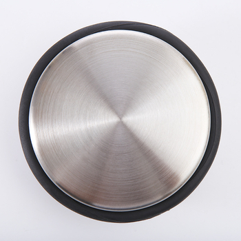 Stopăr de ușă silențios, model Sanding, oțel inoxidabil 430, finisaj șlefuit, montaj pe podea, înălțime ridicată