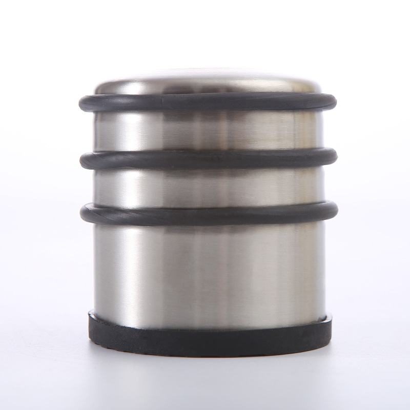 Stopăr de ușă silențios, model Sanding, oțel inoxidabil 430, finisaj șlefuit, montaj pe podea, înălțime ridicată