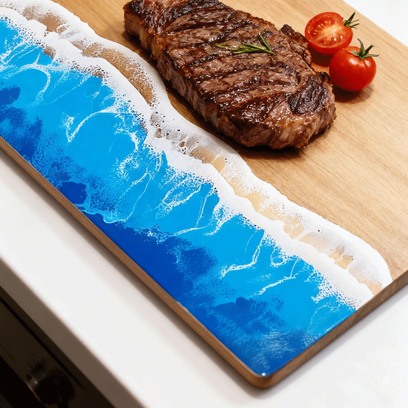 Tocător din lemn, cu două fețe, portabil pentru uz casnic, design modern