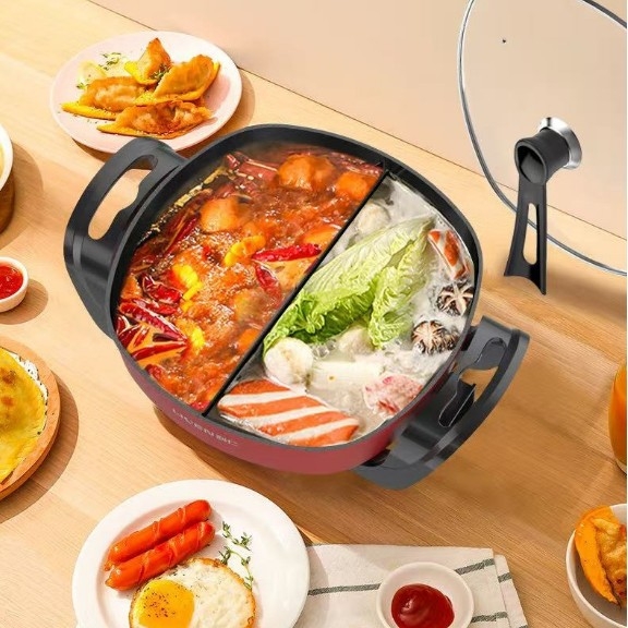 Indukcijski lonac za hot pot, 1200–1500W, 5–6 L, unutarnji lonac od nehrđajućeg čelika, zaštita od sušenja