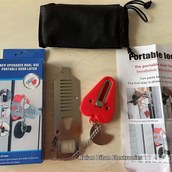 Brava za vrata bez bušenja – ABS materijal, O- oblik zatvarač, prijenosna, protiv krađe, moderan stil