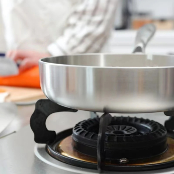 Wok od nehrđajućeg čelika 316, bez premazivanja, 1 kg, dubina 5,5 cm, višeslojno dno, pogodan za sve štednjake