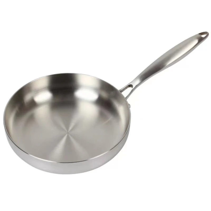 Wok od nehrđajućeg čelika 316, bez premazivanja, 1 kg, dubina 5,5 cm, višeslojno dno, pogodan za sve štednjake