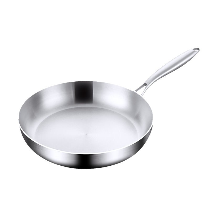 Wok od nehrđajućeg čelika 316, bez premazivanja, 1 kg, dubina 5,5 cm, višeslojno dno, pogodan za sve štednjake