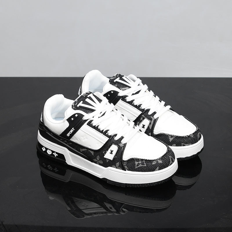 Adidași unisex din microfibră, respirabili pentru primăvară, talpă din cauciuc, închidere cu șireturi, guler scăzut