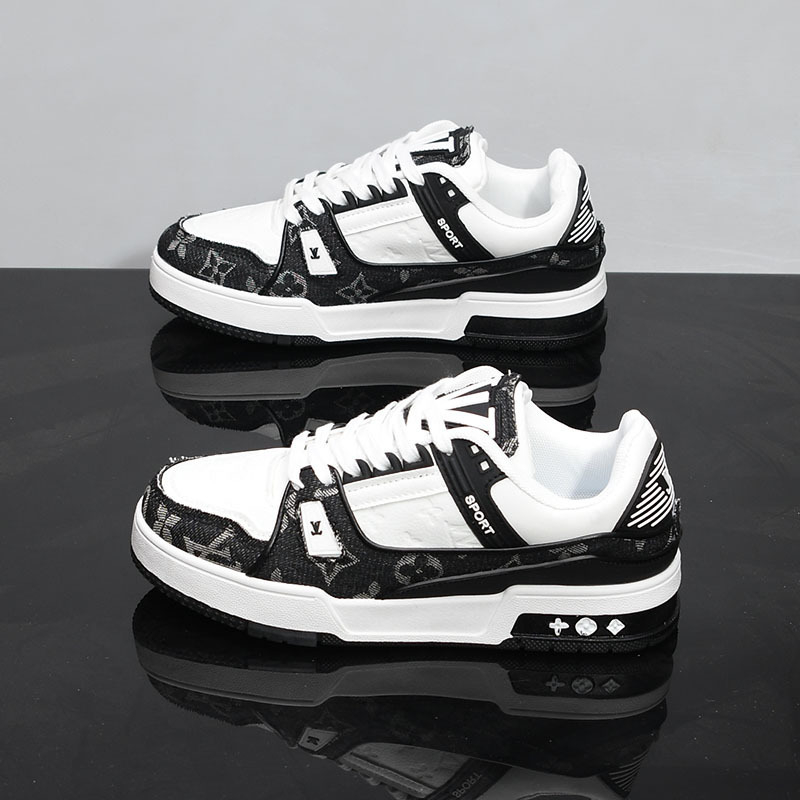 Adidași unisex din microfibră, respirabili pentru primăvară, talpă din cauciuc, închidere cu șireturi, guler scăzut