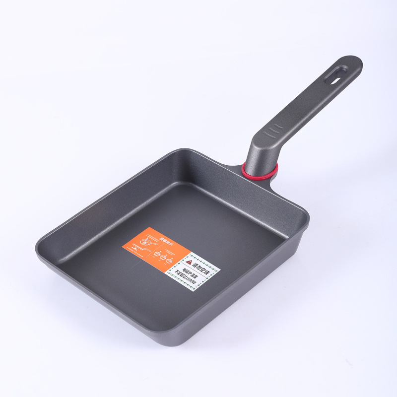 Tamagoyaki neprimjenjiva tava za prženje, tijelo od titanijskog legura, dno od aluminijskog legura, dubina 3 cm, kompatibilna sa svim pločama štednjaka, bez poklopca
